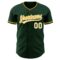 Custom Green White-Gold Authentic Baseball Jersey