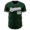Custom Green White-Gray Authentic Baseball Jersey