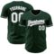 Custom Green White-Gray Authentic Baseball Jersey