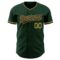 Custom Green Black-Old Gold Authentic Baseball Jersey