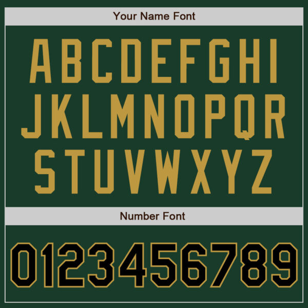 Custom Green Black-Old Gold Authentic Baseball Jersey