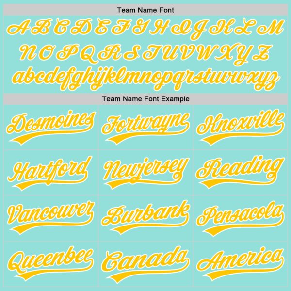 Custom Ice Blue Yellow-White Authentic Baseball Jersey