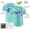Custom Ice Blue Royal-White Authentic Baseball Jersey