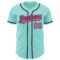 Custom Ice Blue Pink-Black Authentic Baseball Jersey