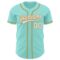 Custom Ice Blue White-Old Gold Authentic Baseball Jersey