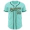 Custom Ice Blue Green-White Authentic Baseball Jersey