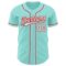 Custom Ice Blue White-Red Authentic Baseball Jersey