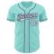 Custom Ice Blue White-Navy Authentic Baseball Jersey