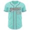 Custom Ice Blue White-Black Authentic Baseball Jersey