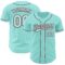 Custom Ice Blue White-Black Authentic Baseball Jersey