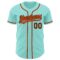 Custom Ice Blue Black-Orange Authentic Baseball Jersey