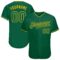 Custom Kelly Green Kelly Green-Gold Authentic Baseball Jersey