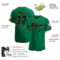 Custom Kelly Green Black-Old Gold Authentic Baseball Jersey