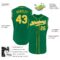 Custom Kelly Green Gold-White Authentic Sleeveless Baseball Jersey