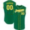 Custom Kelly Green Gold-White Authentic Sleeveless Baseball Jersey