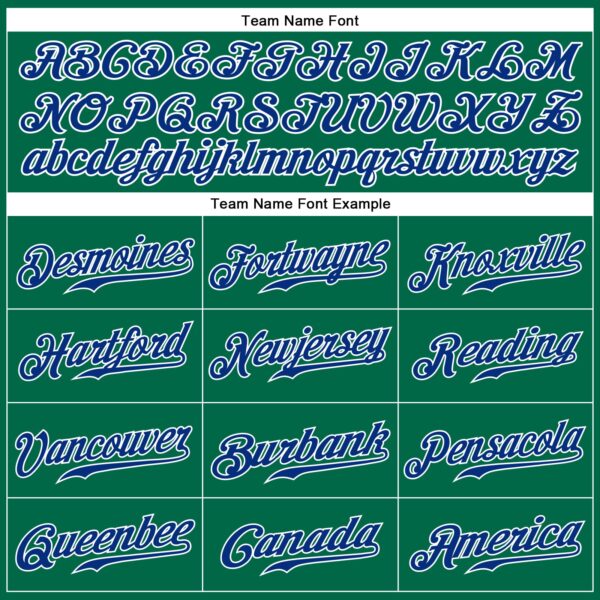 Custom Kelly Green Royal-White Authentic Sleeveless Baseball Jersey
