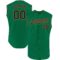 Custom Kelly Green Black-Old Gold Authentic Sleeveless Baseball Jersey