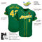Custom Kelly Green Gold-White Authentic Baseball Jersey