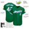 Custom Kelly Green White-Light Blue Authentic Baseball Jersey