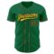 Custom Kelly Green Navy-Gold Authentic Baseball Jersey