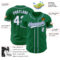 Custom Kelly Green White Royal-Gray Authentic Baseball Jersey