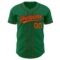 Custom Kelly Green Orange-Black Authentic Baseball Jersey