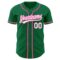 Custom Kelly Green White-Pink Authentic Baseball Jersey