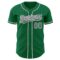 Custom Kelly Green Steel Gray-White Authentic Baseball Jersey