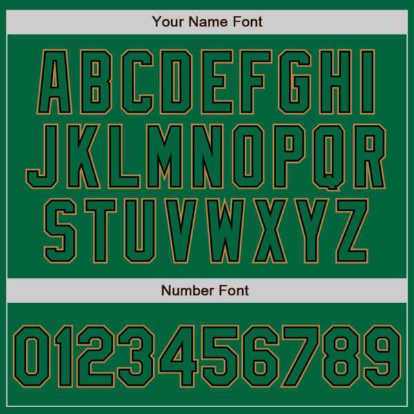 Custom Kelly Green Kelly Green Black-Old Gold Authentic Baseball Jersey