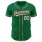 Custom Kelly Green City Cream-Black Authentic Baseball Jersey