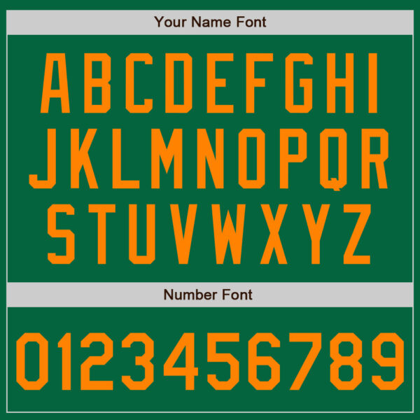 Custom Kelly Green Bay Orange Authentic Baseball Jersey
