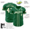 Custom Kelly Green Cream Authentic Baseball Jersey