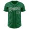Custom Kelly Green White Pinstripe Green Authentic Baseball Jersey