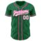 Custom Kelly Green White Pinstripe Pink Authentic Baseball Jersey