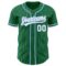 Custom Kelly Green White Pinstripe Light Blue Authentic Baseball Jersey