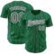 Custom Kelly Green White Pinstripe Steel Gray Authentic Baseball Jersey