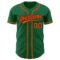 Custom Kelly Green Black Pinstripe Orange Authentic Baseball Jersey