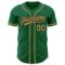 Custom Kelly Green Black Pinstripe Old Gold Authentic Baseball Jersey