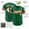 Custom Kelly Green White-Orange Authentic Baseball Jersey
