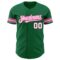 Custom Kelly Green White-Pink Authentic Baseball Jersey