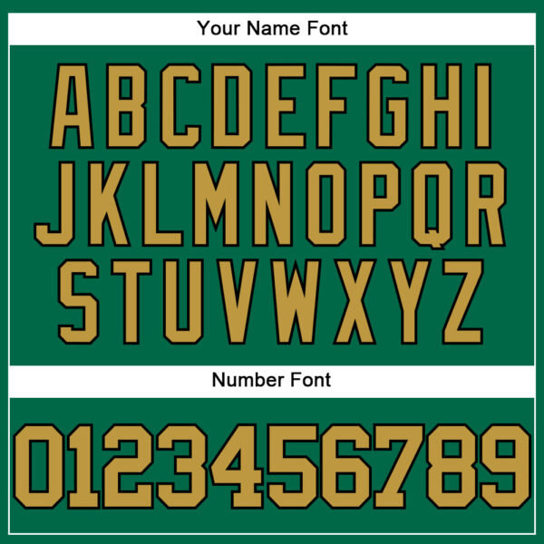 Custom Kelly Green Old Gold-Black Authentic Baseball Jersey