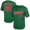 Custom Kelly Green Red-White Mesh Authentic Throwback Baseball Jersey