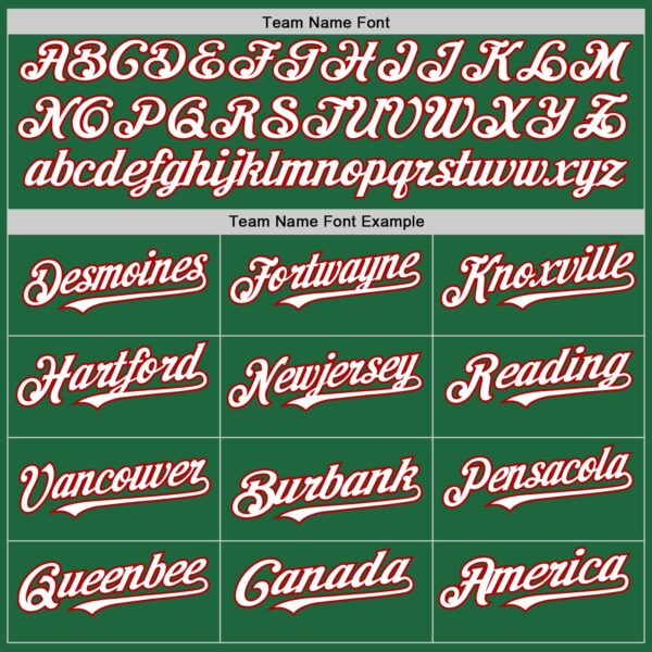 Custom Kelly Green White-Red Mesh Authentic Throwback Baseball Jersey