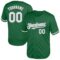 Custom Kelly Green White-Gray Mesh Authentic Throwback Baseball Jersey