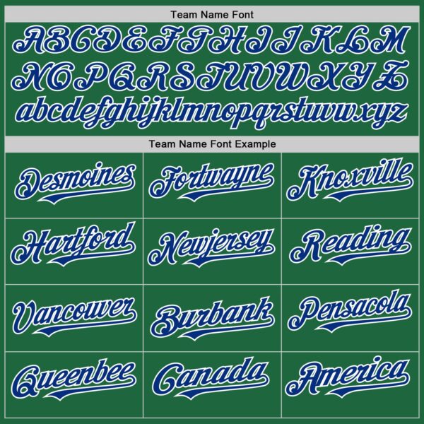 Custom Kelly Green Royal-White Mesh Authentic Throwback Baseball Jersey
