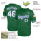 Custom Kelly Green Royal-Gray Mesh Authentic Throwback Baseball Jersey