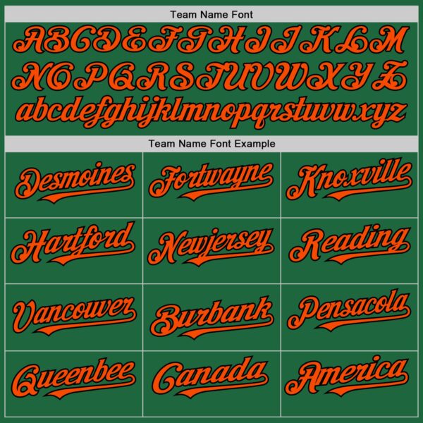 Custom Kelly Green Black-Orange Mesh Authentic Throwback Baseball Jersey
