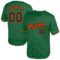 Custom Kelly Green Black-Orange Mesh Authentic Throwback Baseball Jersey