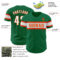 Custom Kelly Green White-Orange Authentic Baseball Jersey