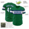 Custom Kelly Green White-Royal Authentic Baseball Jersey